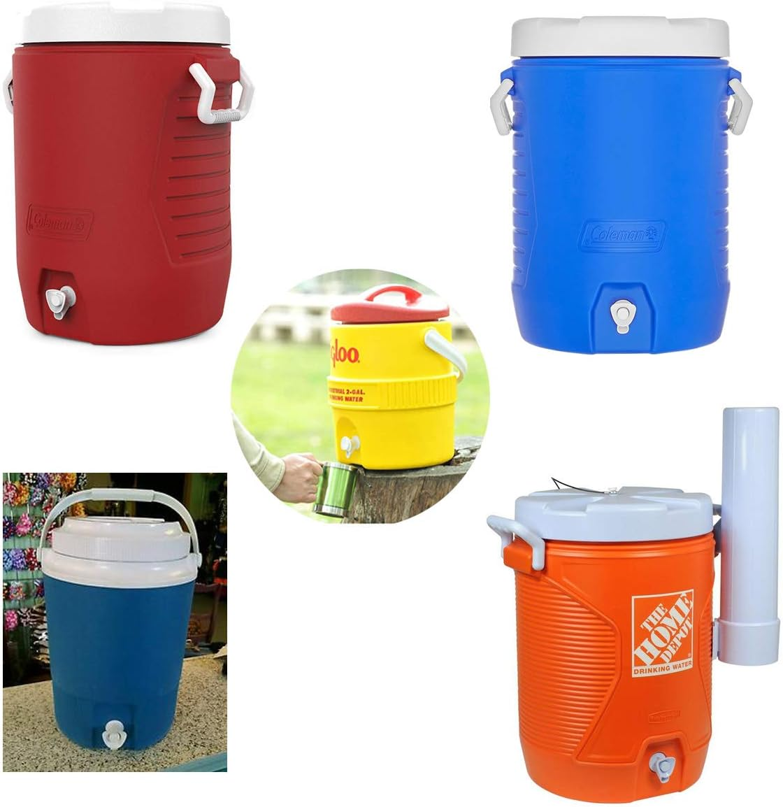 Mountain Water Cooler Spigot for Rubbermaid Gott Cooler Valve,Push-Button Style,3 Pieces image number 3