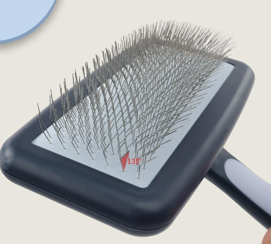 Poodle Brush for Grooming,Slicker Dog Brush for Goldendoodle,Dog Grooming Brush,Pet Dog Slicker Brush for Long Haired Dogs,Removes Loose Hair (Style 1, One Size) image number 5