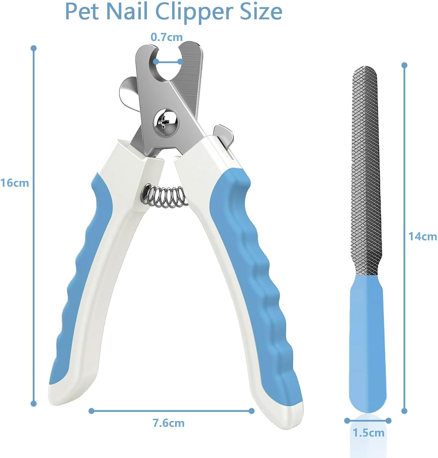Dog & Cat Nail Clippers and Trimmers &ndash; Professional Pet Grooming Tool with Safety Guard, Razor-Sharp Blade & Free Nail File image number 4
