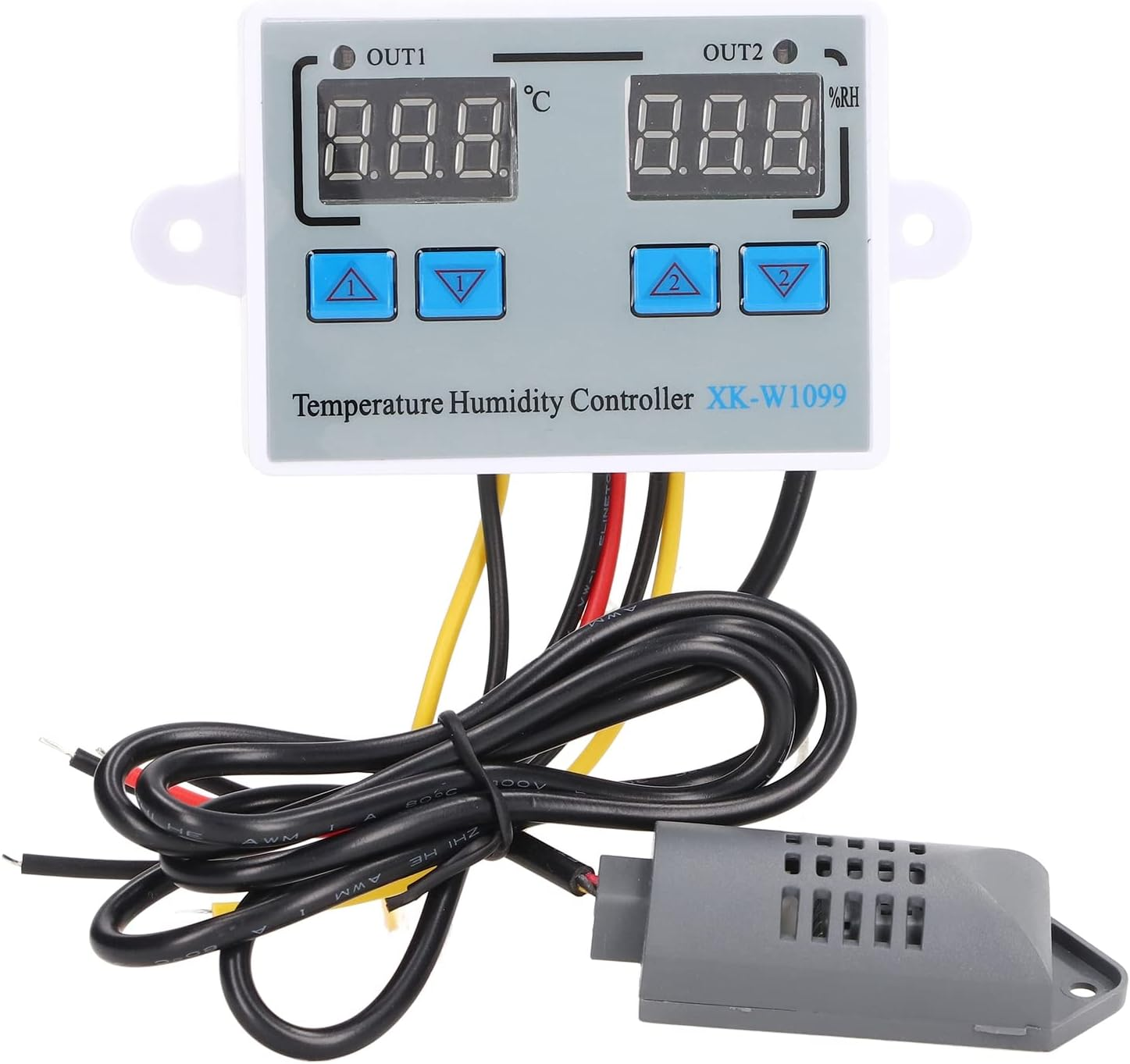 Industrial Digital Thermostat Switch with Dual Display Window, Heating Cooling Function, Ideal for Greenhouse Control, PC/ABS Fireproof Material image number 6
