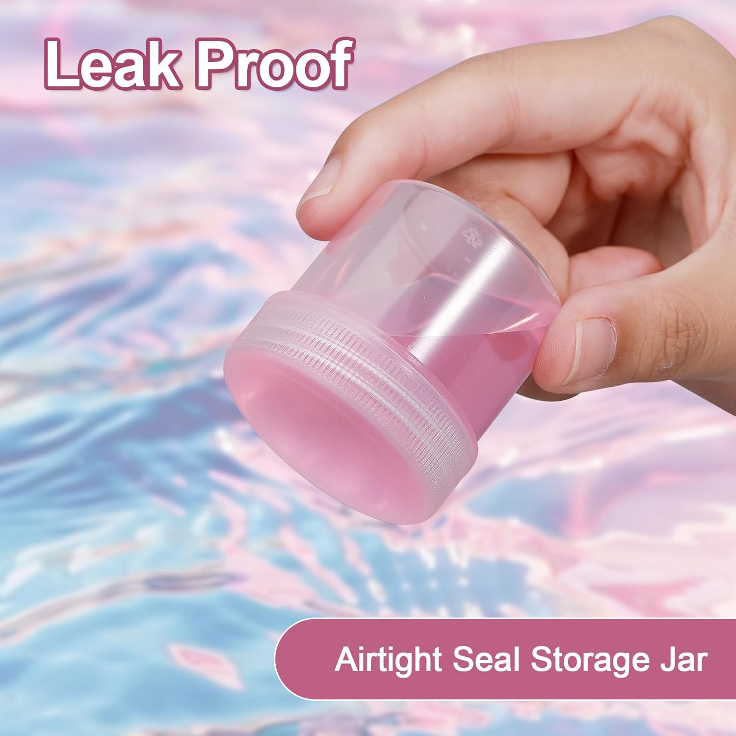 UMETASS TSA Approved Wide Mouth Travel Size Containers, PP Clear Leak Proof Travel Plastic Jars with Lids for Creams Lotion Cosmetic, Jewelry Beads, Sample, Small Items Storage (1 Oz, 4 Pcs) image number 3