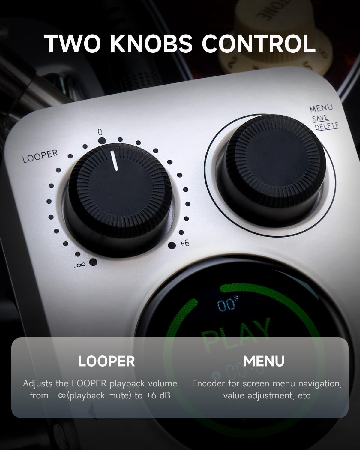 MOOER GL100 Looper Pedal Drum Machine, 2 in 1 Drum Looper Guitar Pedal 1.3-Inch Touchsreen with 300 Min in Total 100 Slots 220 Drum Grooves Auto-Record Time Stretch Function Dedicated Editor Software image number 3