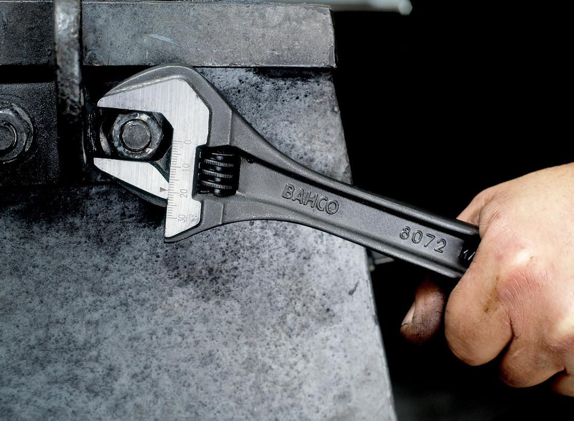 Bahco 8070 R US Adjustable Wrench, 6-Inch, Black image number 4