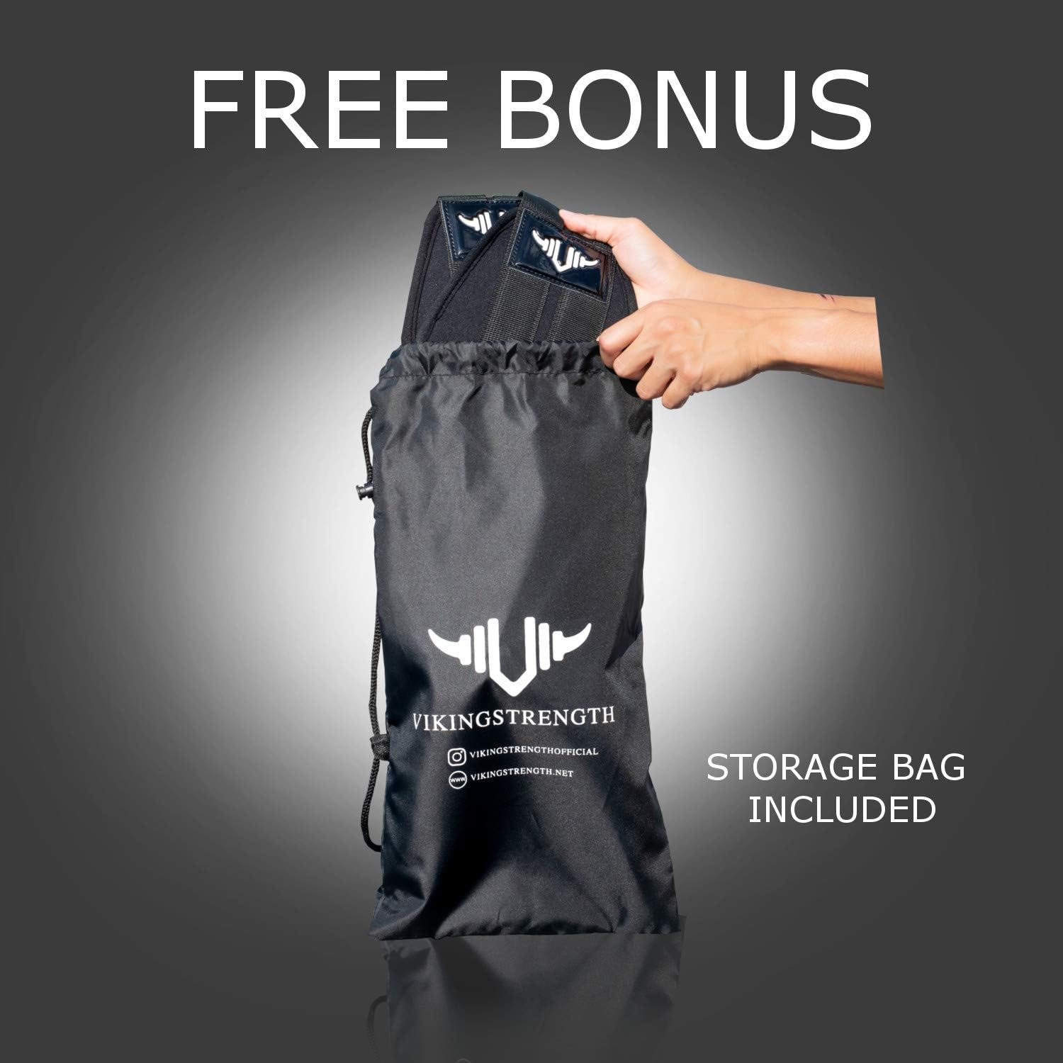 Vikingstrength AB Straps - Premium Home Gym Exerciser Ab Slings Pair for Pull up Bar - Hanging Leg Raiser Fitness for Six Pack - Workout Equipment for Men & Women + Bonus Bag image number 6