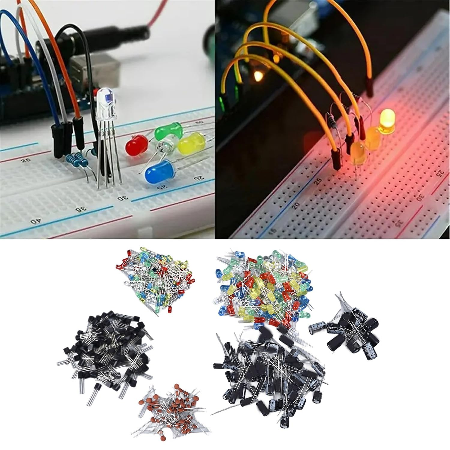 Cryfokt Electronic Parts, 1500 Pcs Practical LED Diodes Electronic Components Kit for DIY Projects image number 6