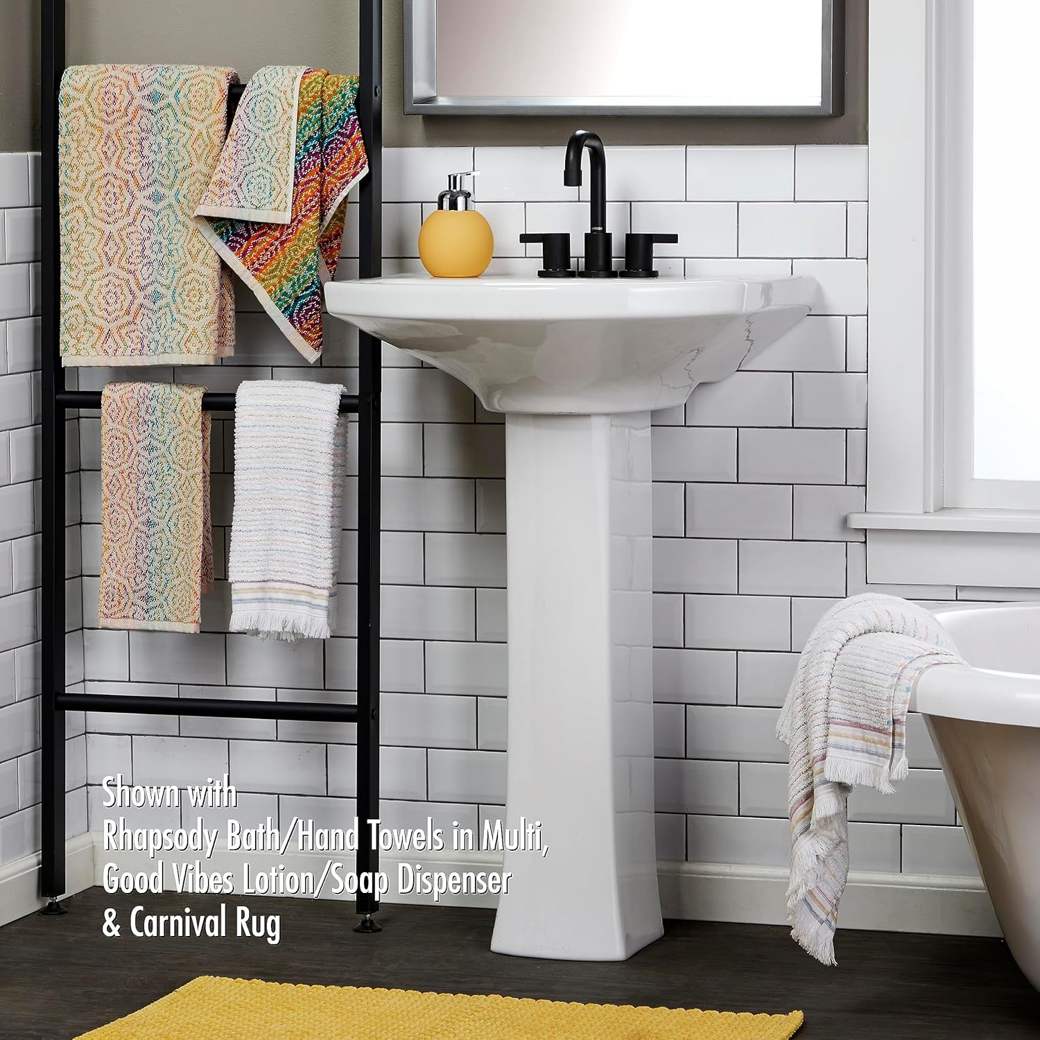 SKL Home by Saturday Knight Ltd. Subtle Stripe Hand Towel (2-Pack), 16X26, Natural image number 6