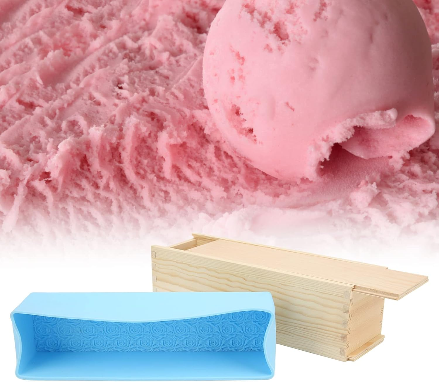 Rose Handmade Soap Silicone Mould Set Toast Sky Blue Homemade Soap Making Kit for DIY Soap image number 3
