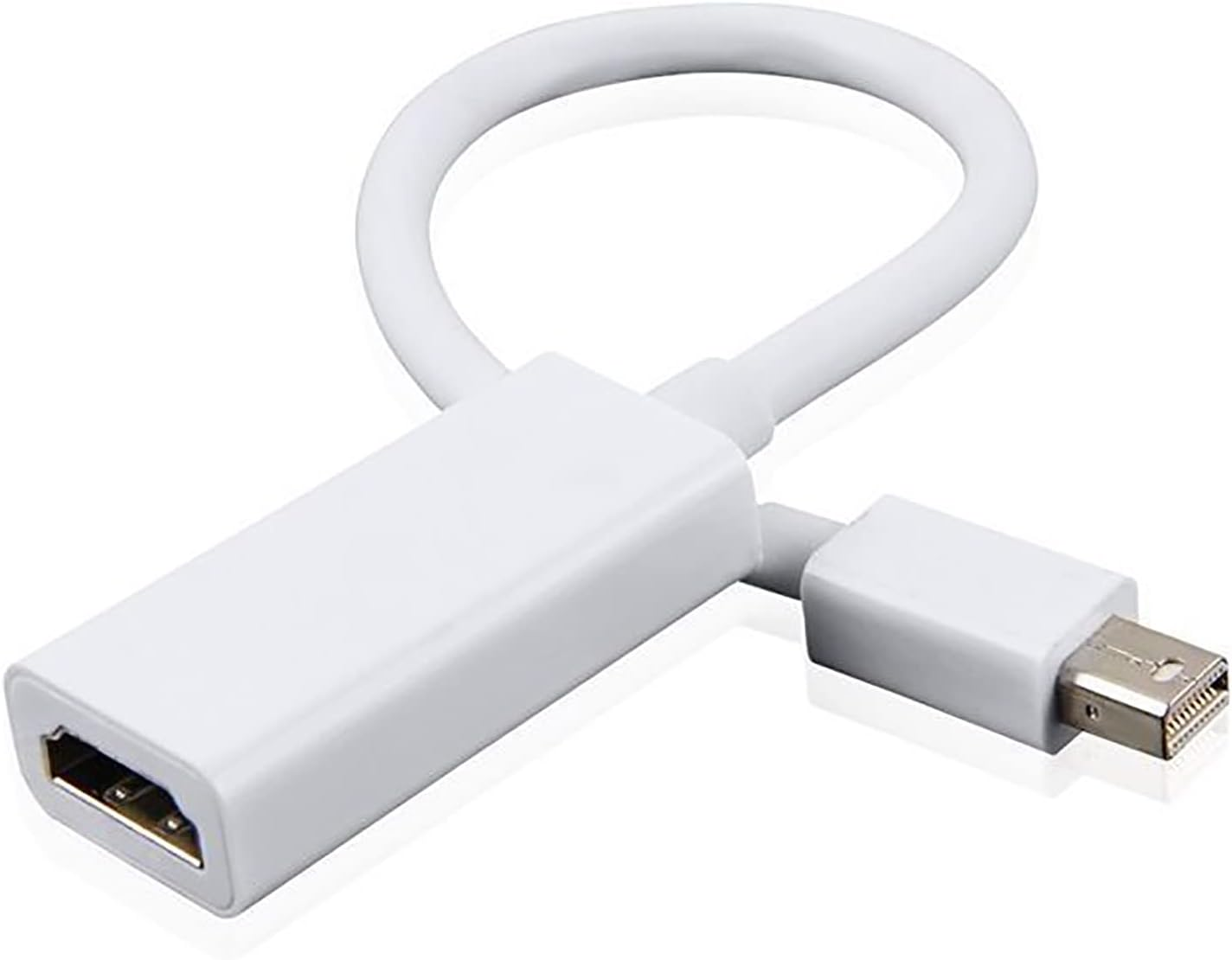 JR Joyreap Mini Displayport to HDMI Adapter Mini DP Male to HDMI Female Thunderbolt 2.0 to HDMI Adapter Suitable for Apple Macbook Pro Macbook Air, Microsoft Surface Pro (White)