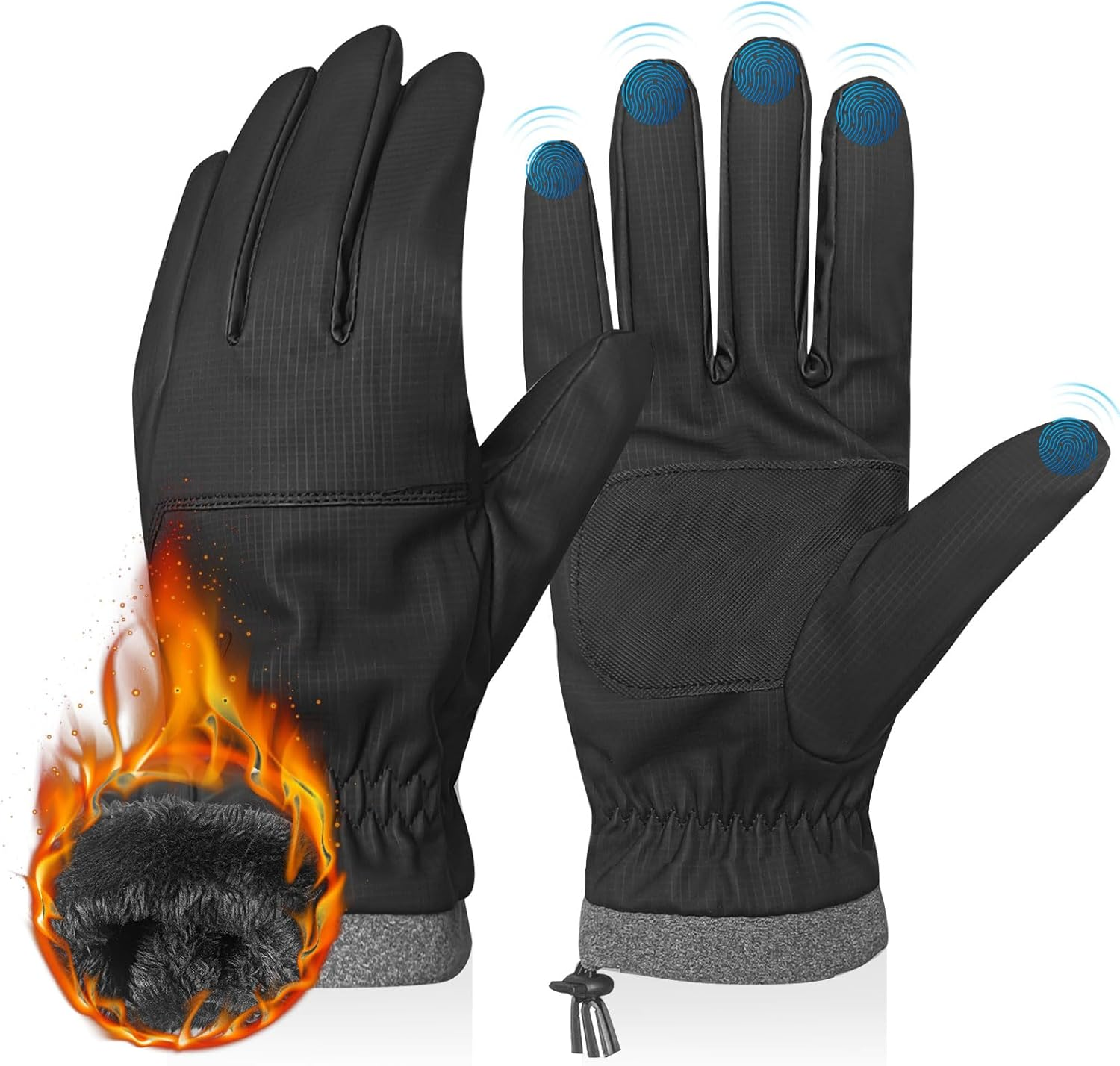LOKZEER Winter Gloves for Men Women &ndash; Touch Screen Waterproof Windproof Warm Gloves with Thermal Lining for Running, Driving, Cycling, Hiking, and Cold Weather Outdoor Activities