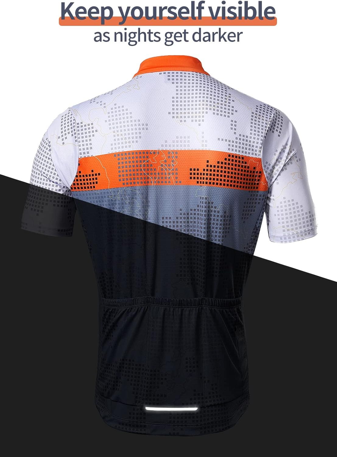 BERGRISAR Cycling Jersey Mens Bike Shirts Short Sleeve Bicycle Biking Clothes with Pockets image number 4