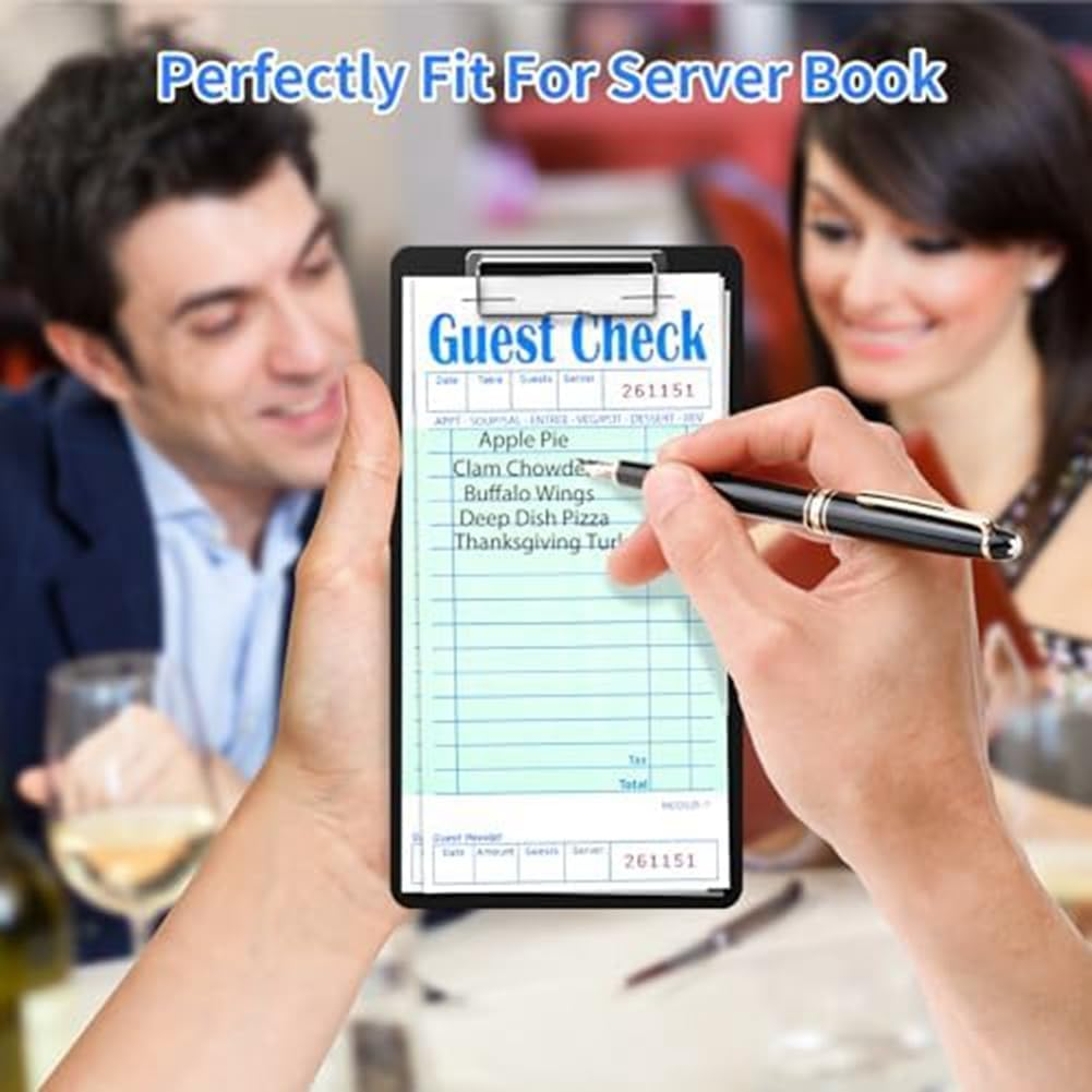 Zicojia 5 Pack Guest Check Books Green Waiter Checkbook Restaurant Order Pad 50 Sheets/Pack image number 5