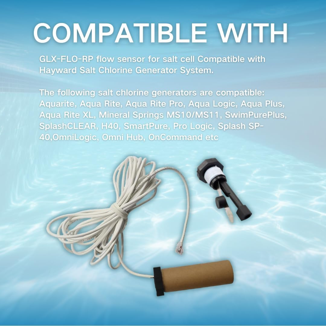 ROHOPE GLX-FLO-RP Flow Switch 15Ft Replacement for Hayward/Goldline Aquarite Salt Systems &ndash; Compatible with Hayward Salt Cells & Swimming Pool Salt Chlorine Generator Systems image number 4