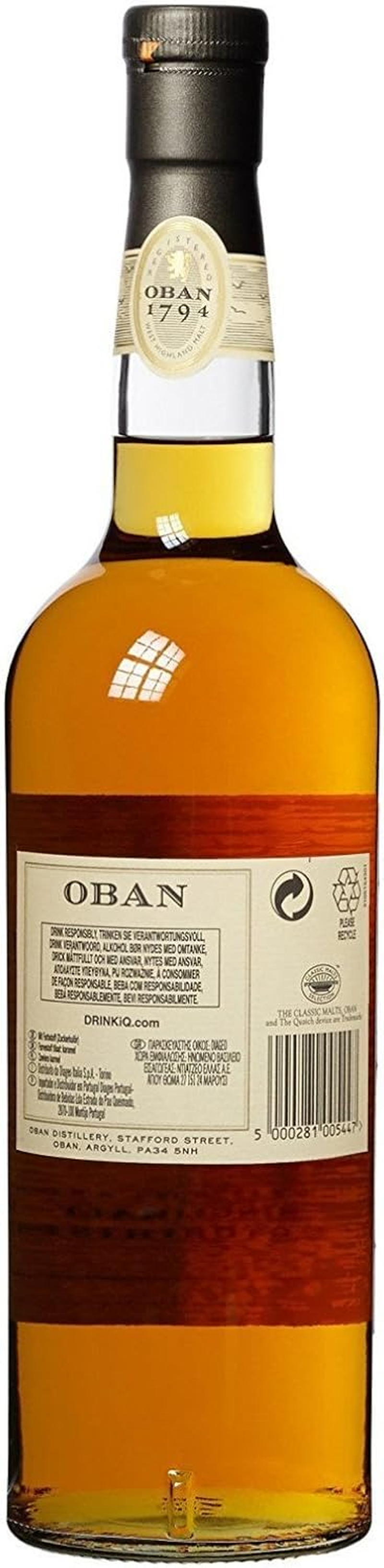 Oban 14 Year Old Single Malt Scotch Whisky 700 Ml image number 2