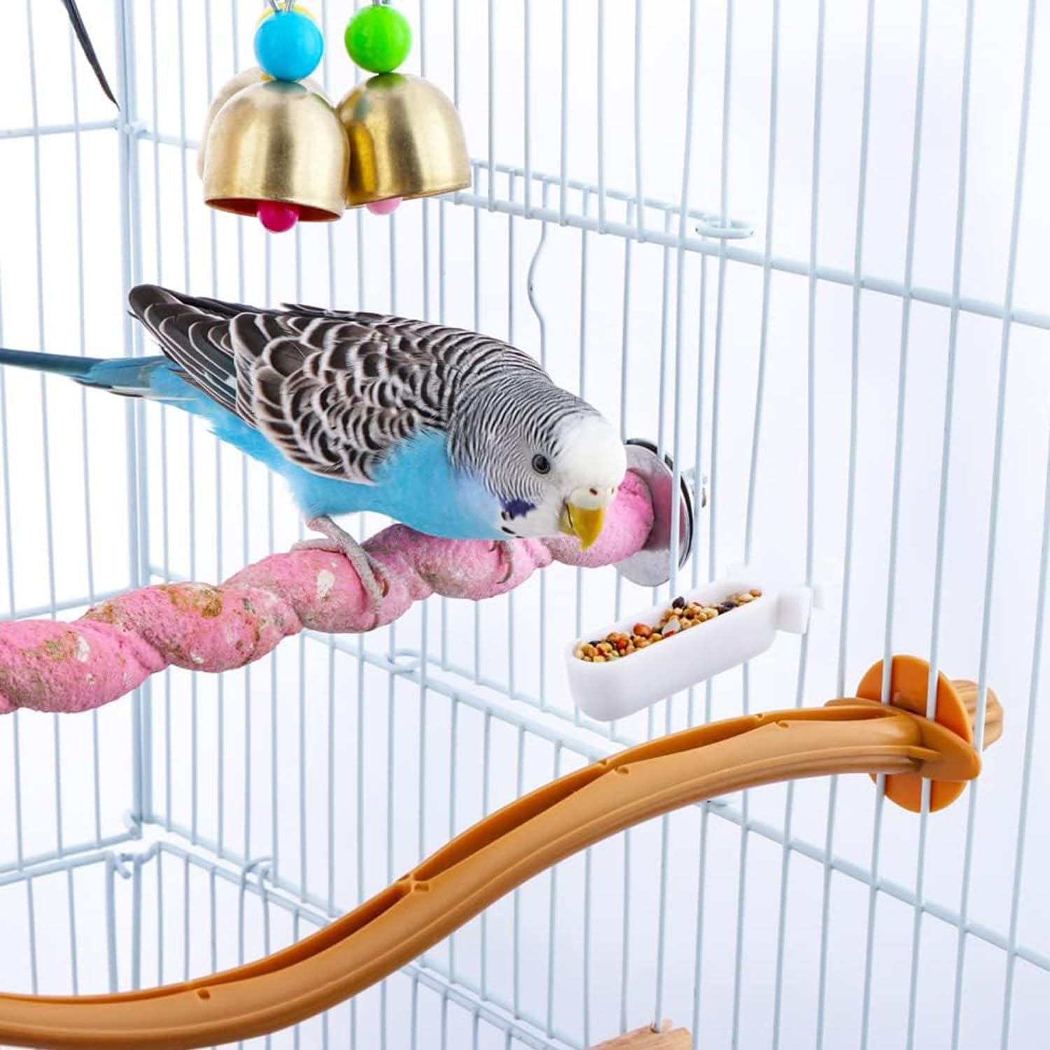 Lexziuo 50PCS Bird Cage Feeding Cups - Small Plastic Bird Feeder Dishes with Anti-Spill Design, Hanging Food Dispensers for Parrots, Finches, Parakeets & Small Birds image number 5