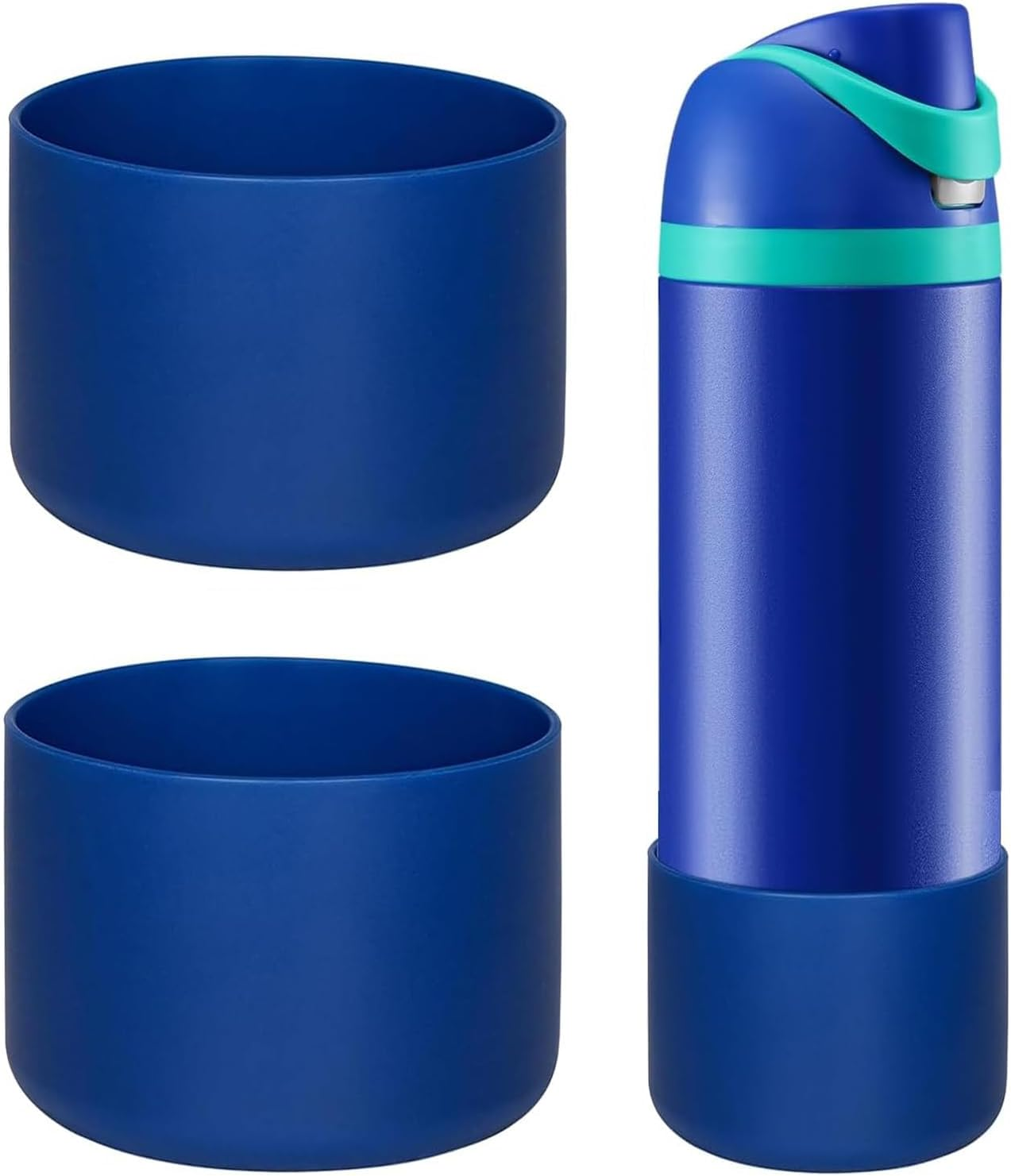 2 PCS Silicone Water Bottle Boot for Owala Freesip 32 Oz, Anti-Slip Protective Sleeve Bottom Bumper Protector for Twist and Flip Stainless Steel Water Bottles