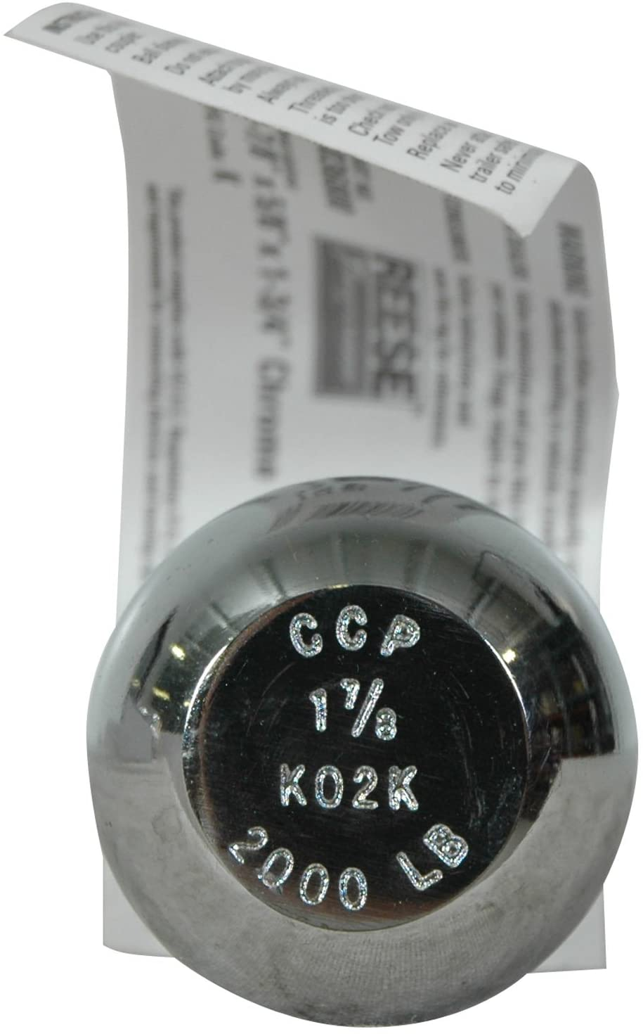 Reese Towpower 7036800 1-7/8" Chrome Hitch Ball for Atv/Lawn Tractor, Gray image number 1