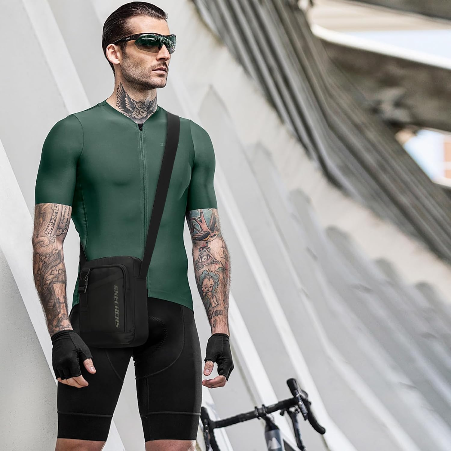 SKECHERS Waterproof Crossbody Messenger Bag for Men/Women, Small Shoulder Satchel Bag for Work/Sports/Travel, Casual Zipper Daypack Purse for Hiking/Cycling/Mountaineering image number 1