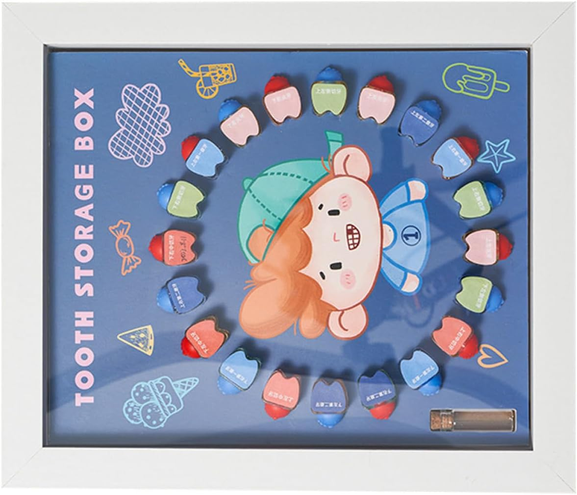 Teeth Storage Box Tooth Keepsake Box Boys and Girls Tooth First Keepsake Collection Boys and Girls Holder Fairy Gifts for Saving and Display at Home Nursery image number 3