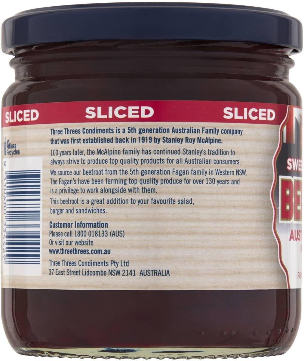 Three Threes Sweet Sliced Beetroot 415 G image number 3