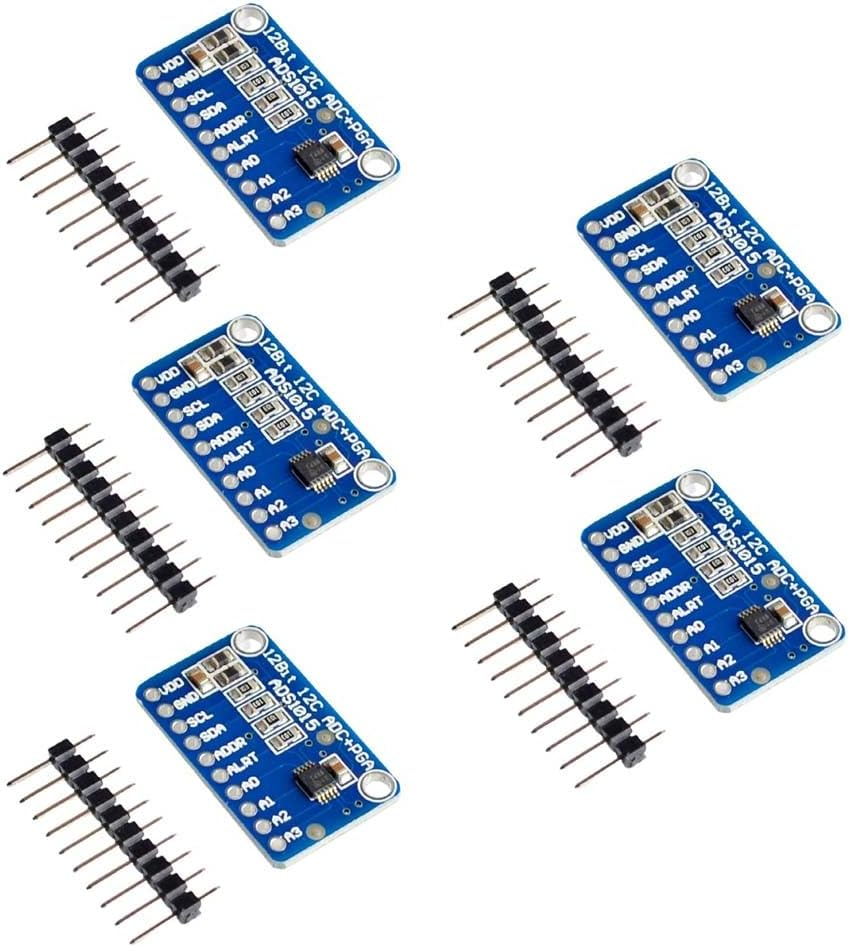 5Pcs ADS1015 Blue 12-Bit ADC 4 Channel Converter Module Board Module Programmable image number 3