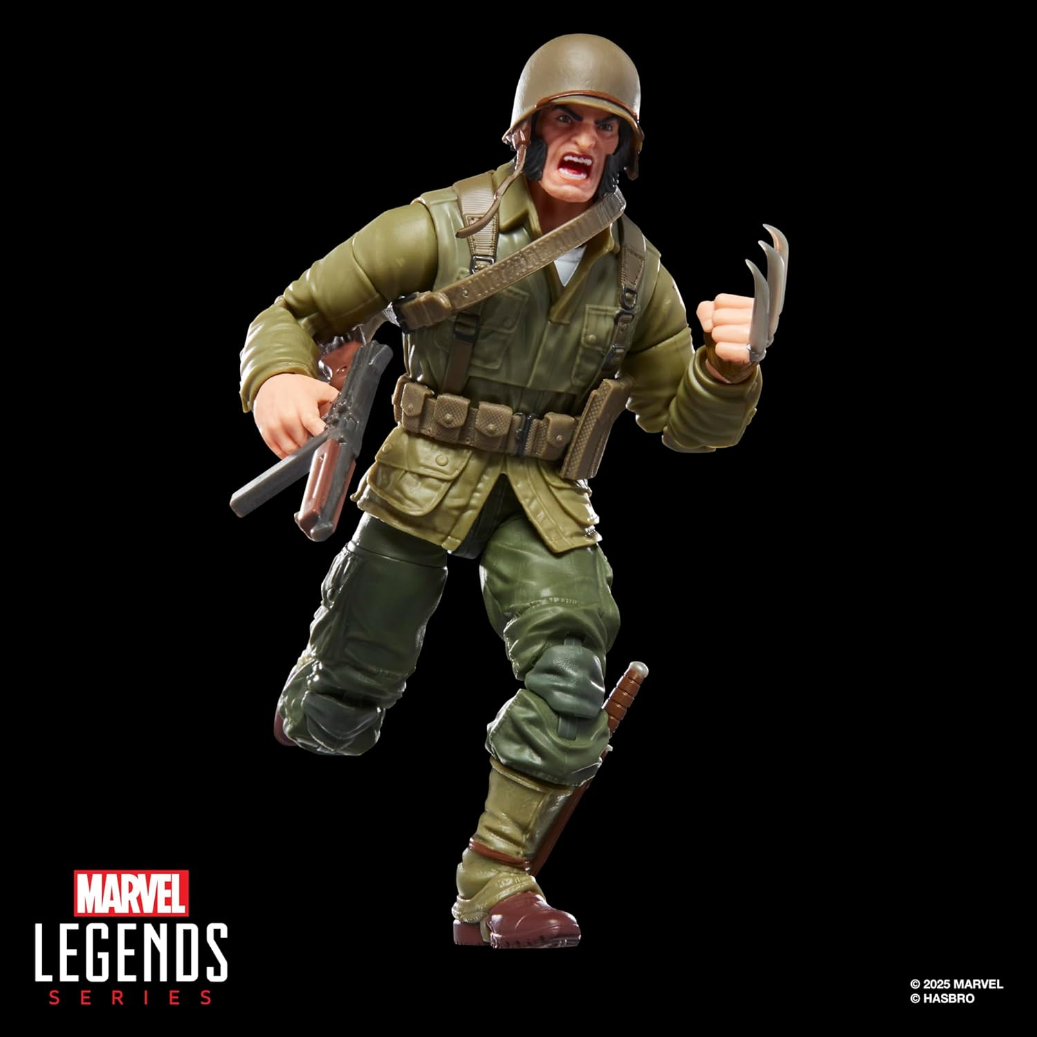 Marvel Legends Series Wolverine (WWII Logan), X-Men Comics Collectible 6-Inch Scale Action image number 4