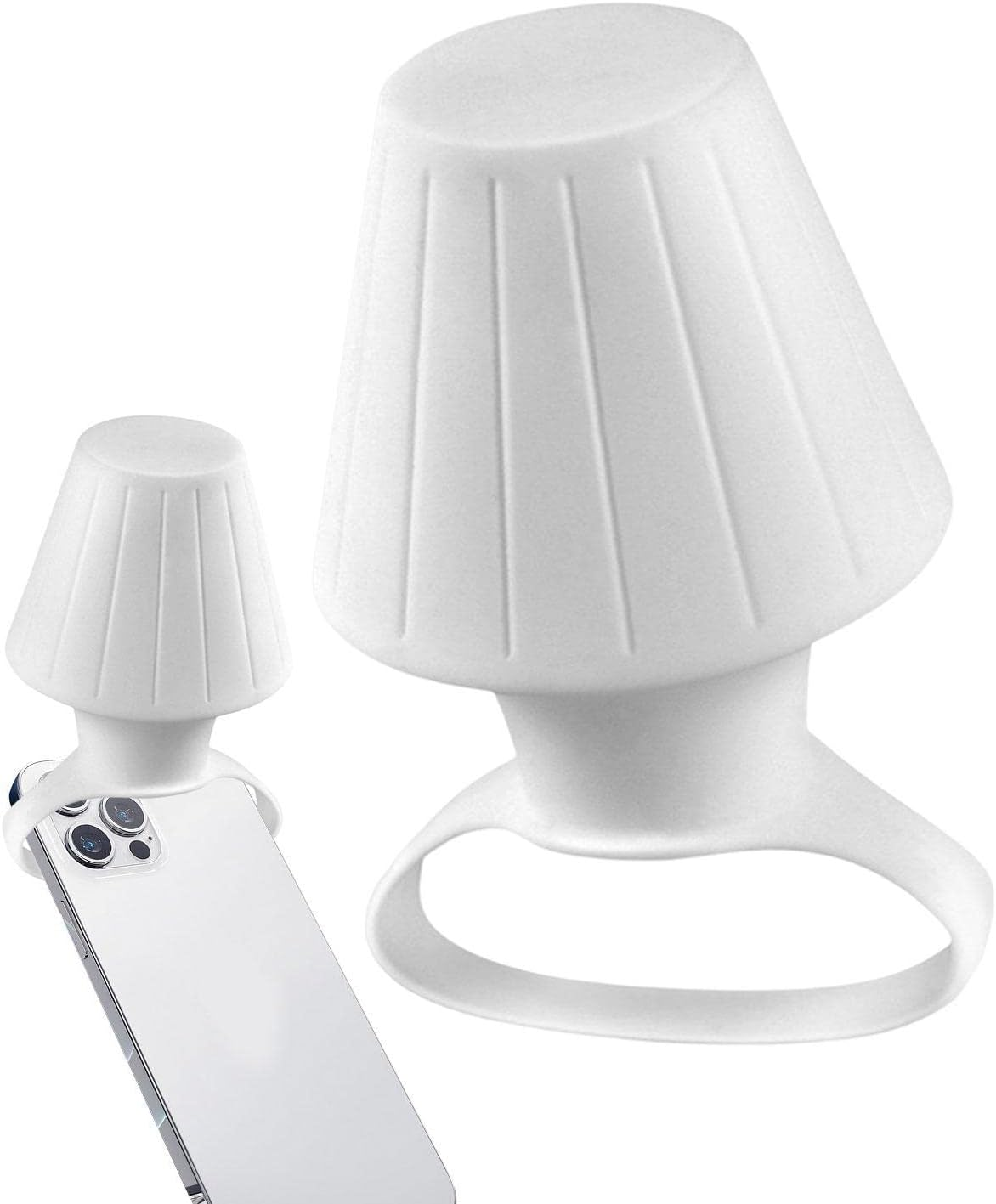 Cell Phone Lampshade,Novelty Phone Lampshade Holder Silicone Mobile Night Light - Phone Holder Light Flashlight Lampshade Clip Phone Flash LED Light Holder Qarido image number 6