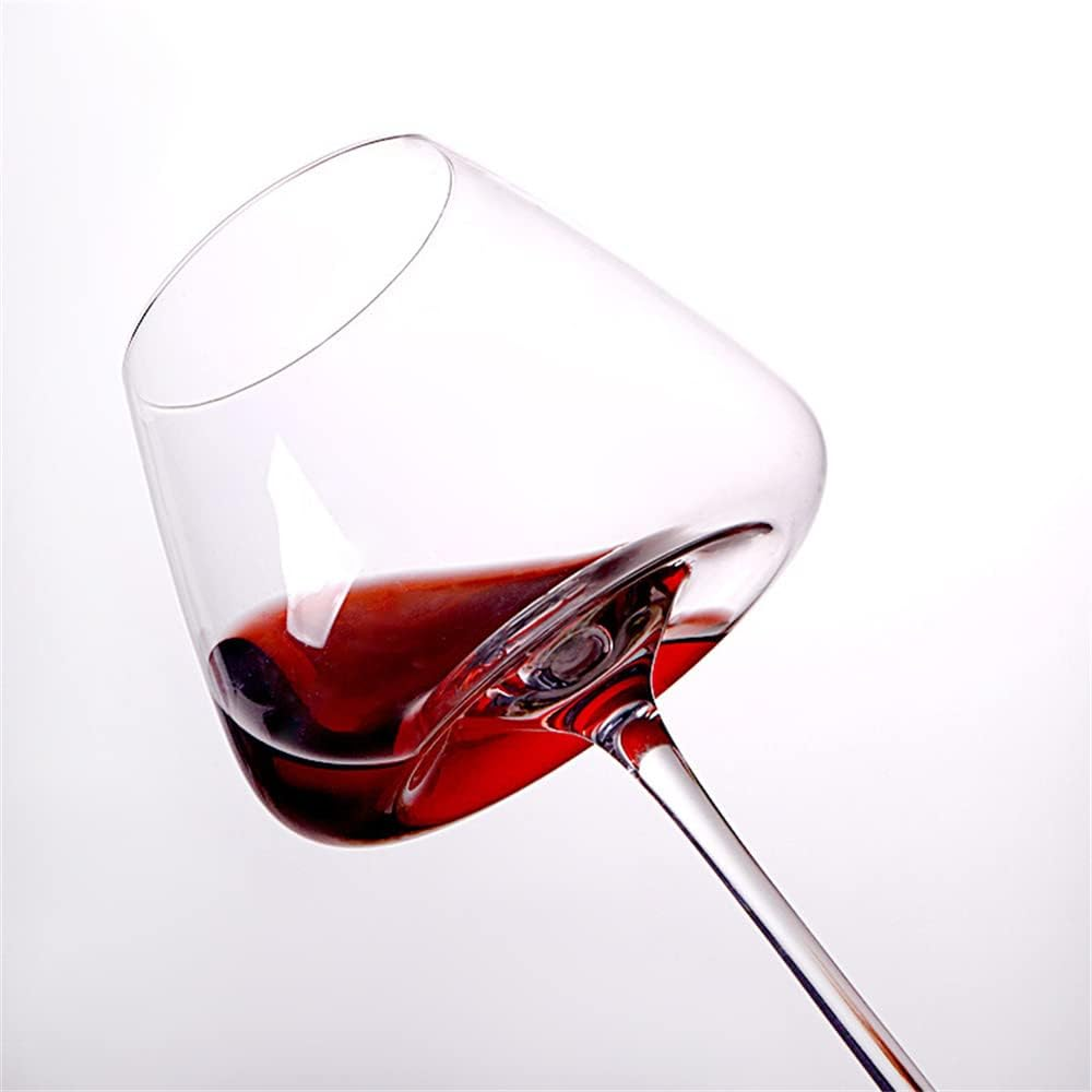 HALAWAKA Lead-Free Crystal Concave Bottom Red Wine Glasses Goblet（2Pc) - Black Bow Tie Crystal Wine Glass Champagne Glasses Bordeaux Cocktail Glass Cup image number 4