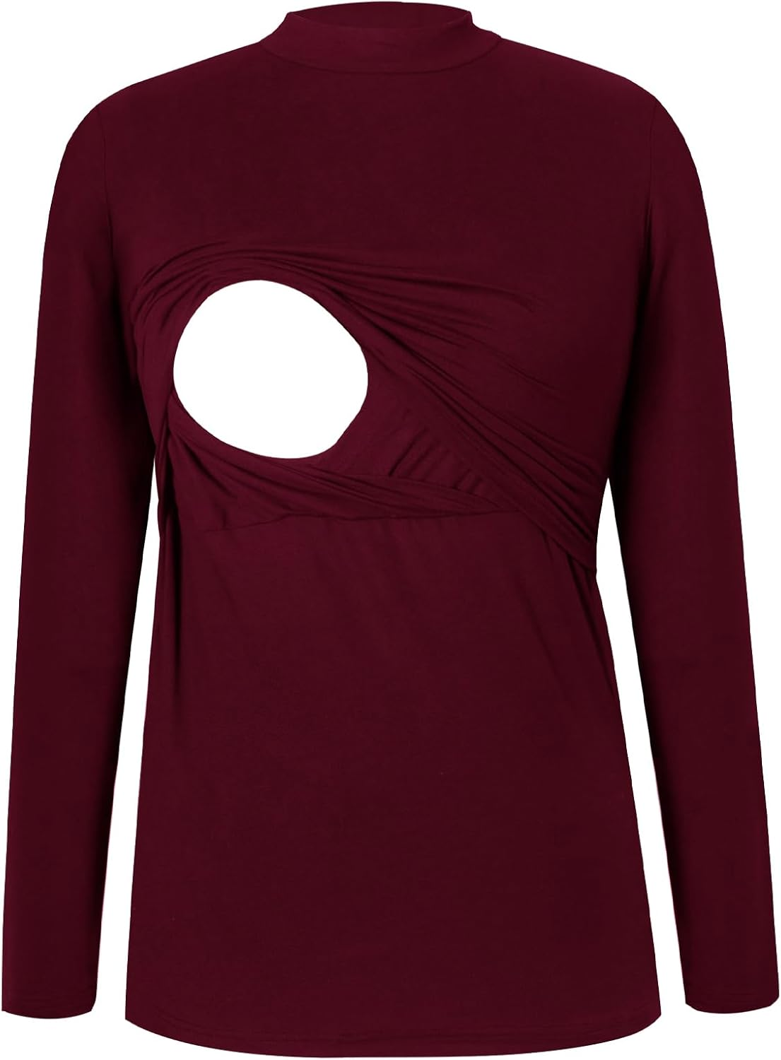 Smallshow Women'S Nursing Tops Crew Neck Long Sleeve Breastfeeding Clothes image number 1