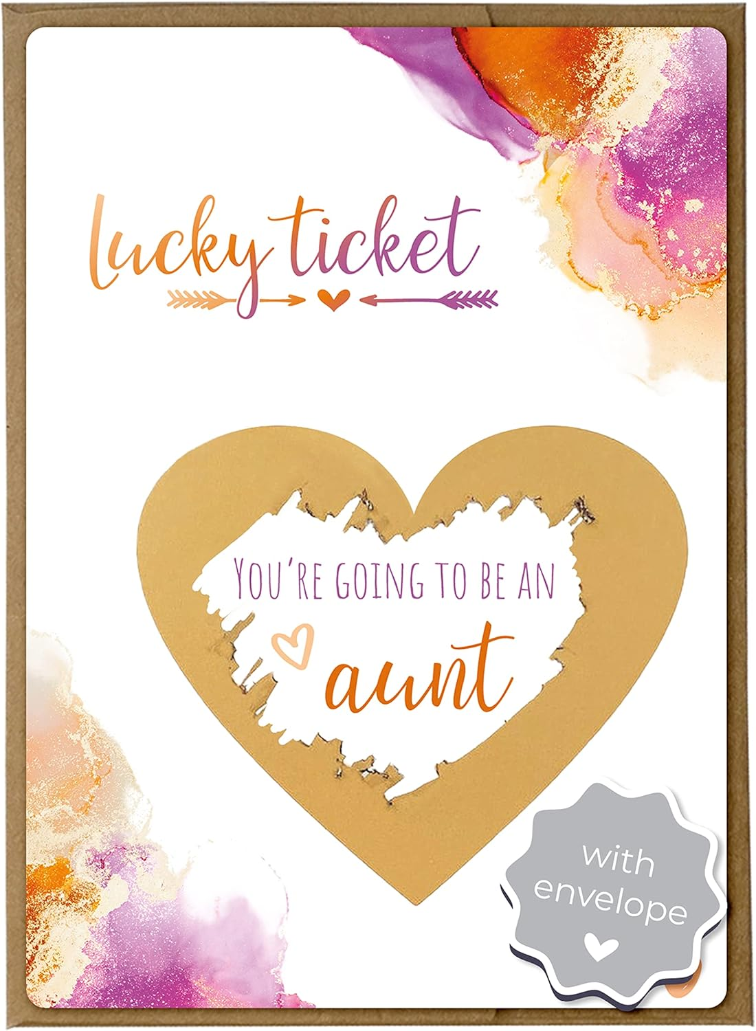 Joli Coon Pregnancy Announcement Scratch Card - You Are Going to Be Grandparents - Baby Announcement with Envelope - Dream