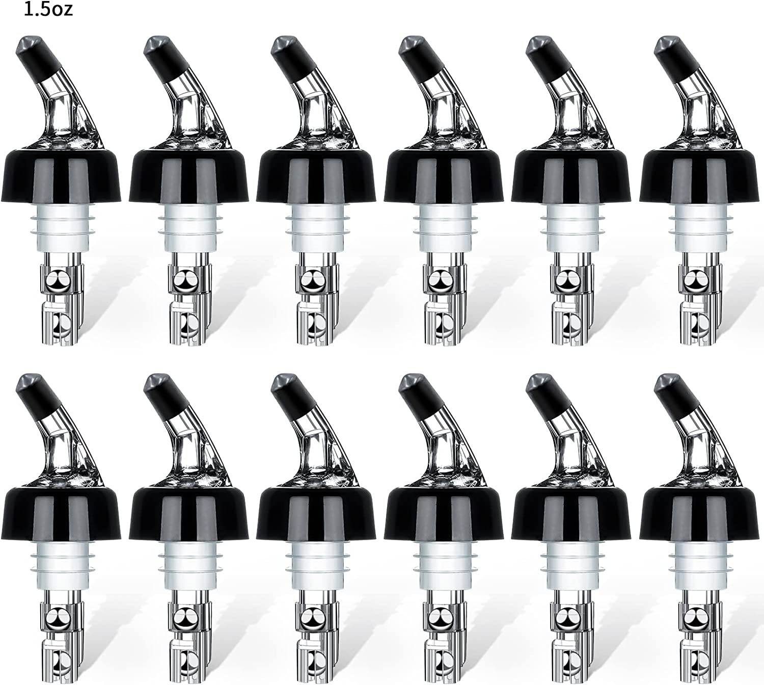 Automatic Measured Bottle Pourer - Quick Shot Spirit Measure Pourer Drinks Wine Cocktail Dispenser Home Bar Tools - 1Oz/30Ml (24 Pack)