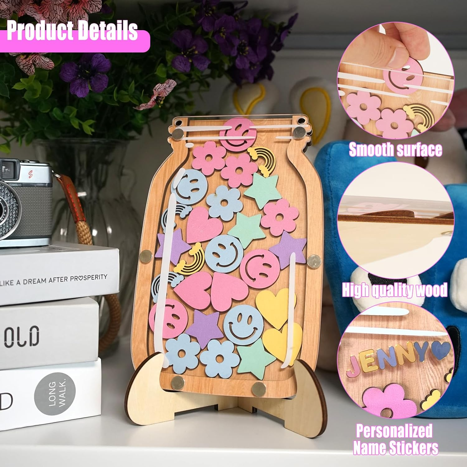 Magnetic Reward Jar,Personalized Reward Jar,Classroom Reward Jar,Kids Reward Jar - Multicolored-10 image number 6