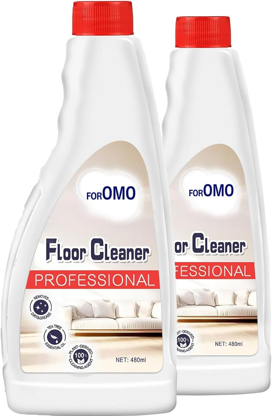Multi-Surface Floor Cleaning Solution Compatible with Roborock Q5/Q7/Q8/S7/S8/Qrevo Series, All Robot Vacuums & Wet Dry Vacuum, Floor Cleaner for Mopping, 2 Bottle Floor Cleaner Refill image number 3