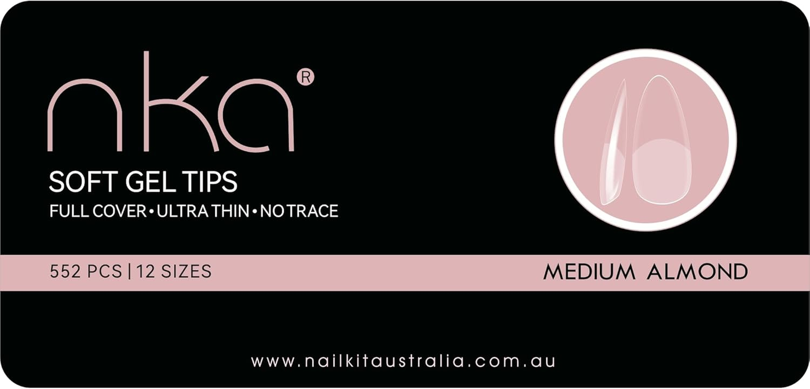 Nka Soft Gel Nail Tips, Press on Nails - Full Cover, Ultra Thin, No Trace, Pre Buffed, Durable Gel, 12 Sizes -Medium Almond (240) image number 3