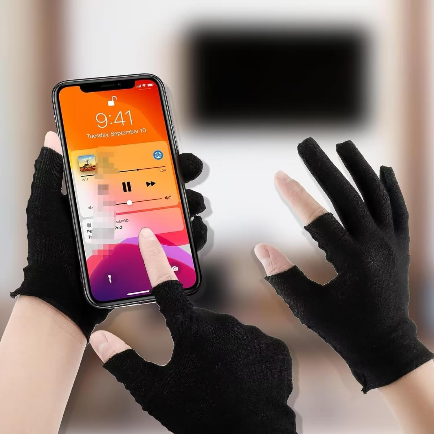 6 Pairs Moisturizing Cotton Gloves Touchscreen Overnight Sleeping Gloves Lightweight Nighttime Lotion Gloves for Bedtime Dry Hand Therapy Sensitive Irritated Skin SPA image number 3