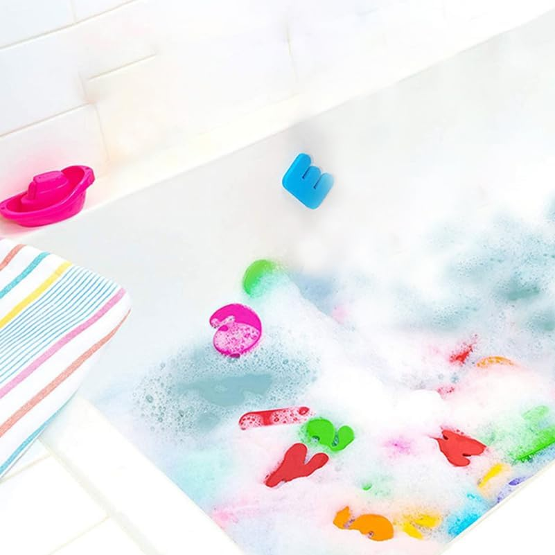 Vaguelly 1 Set Foam Letters Large Foam ABC Letters Number Baby Bath S Kids Bath Time Fun with Net Toy Adhesive Stickers Eva Child Take A image number 2