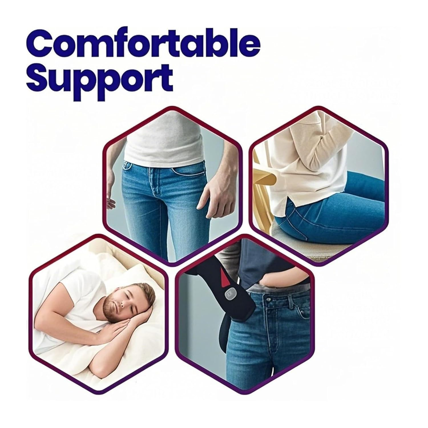 Groin Support & Hip Brace for Sciatica Pain Relief &ndash; Compression Wrap for Thigh, Hamstring, Quadriceps, Hip Arthritis &ndash; SI Joint Belt for Pulled Muscles & Hip Joint Pain &ndash; Adjustable for Men & Women image number 2