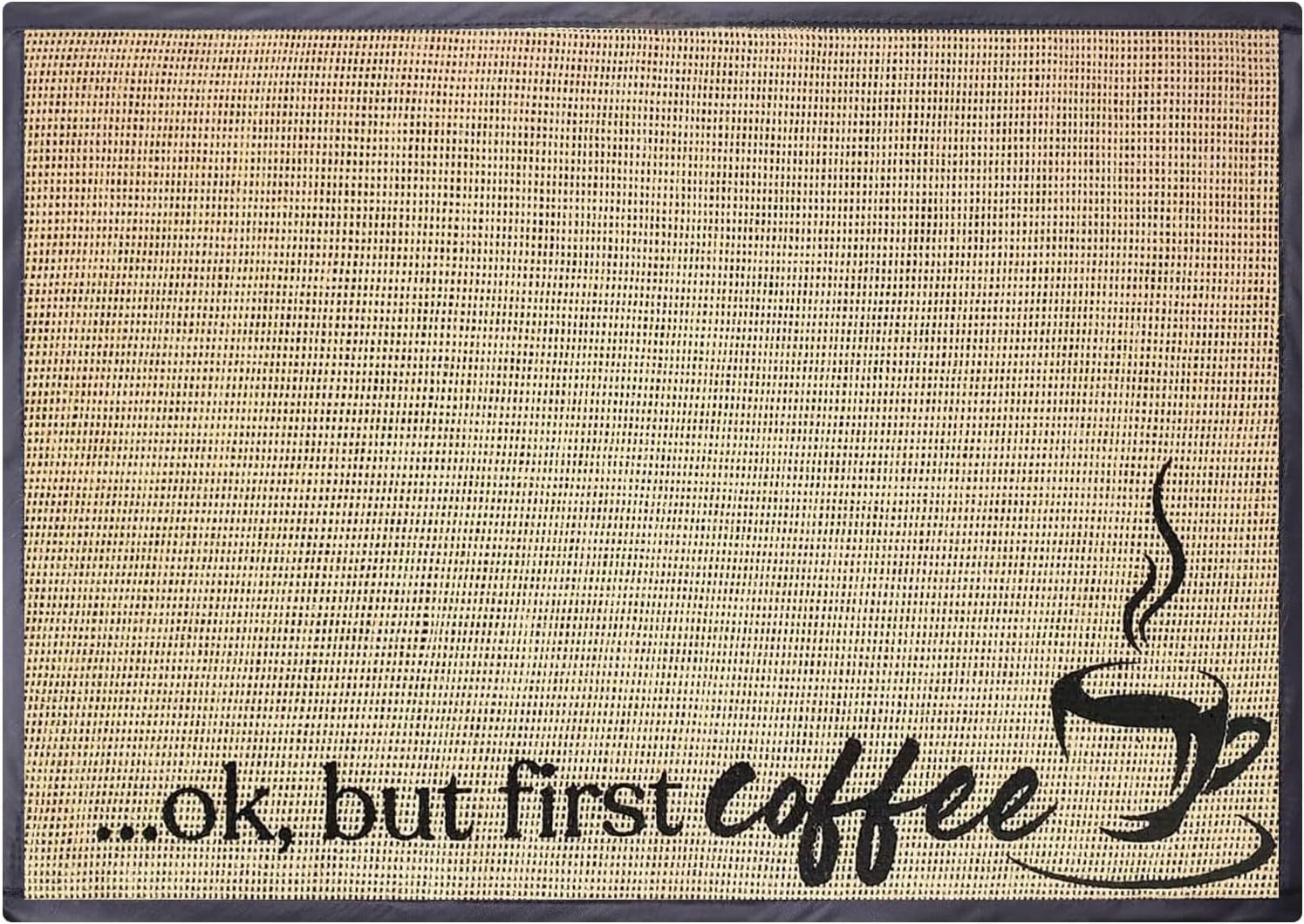 ZGWANSUI 50 X 35.5 Cm Coffee Bar Mat, Large Coffee Mat for Countertop Kitchen Counter, Retro Coffee Pot Table Mat for Coffee Station Maker, Espresso Machine Tea Pad Placemat Bar Accessories, B