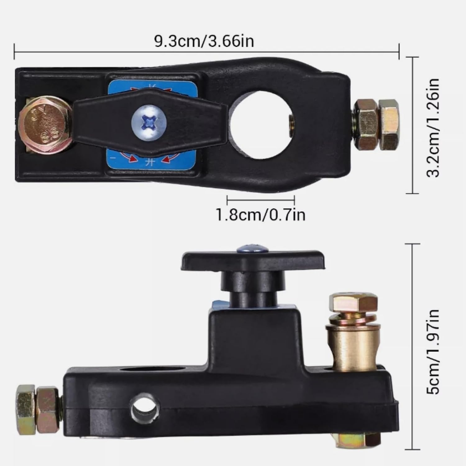 MTJNYZA 12V 24V Heavy Duty Car Battery Isolator Switches,Disconnect Isolator Cut off S-Witches,Universals Battery Terminal Anti-Leakage Switches for Car Truck Boat image number 5