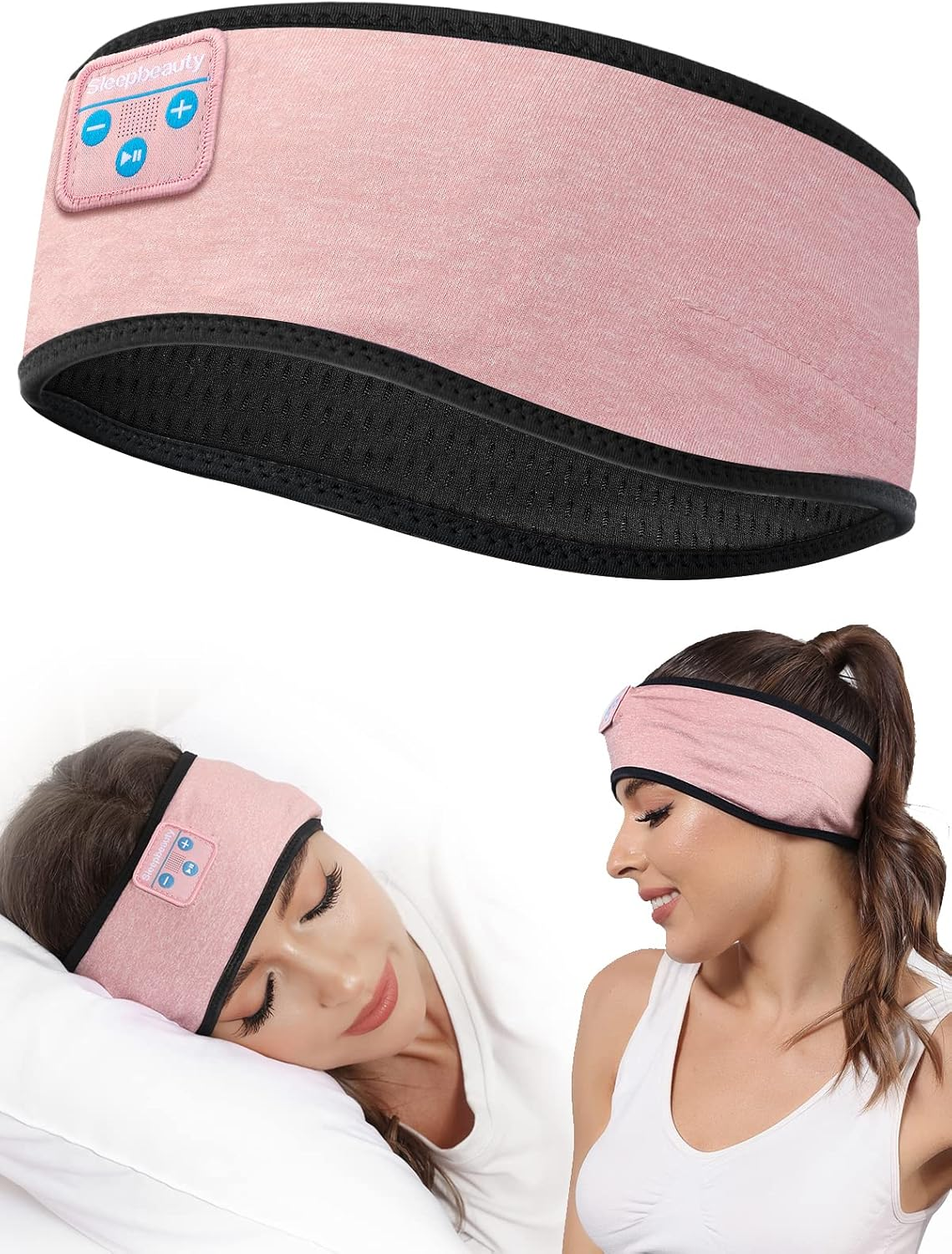 Sleep-Headphones-Wireless-Bluetooth-Headband - Comfy Sleeping Eye Mask Headphones Headset, Sport Headband Earbuds Electronics Tech Gadgets Christmas Birthday Gifts for Women Men Running image number 6