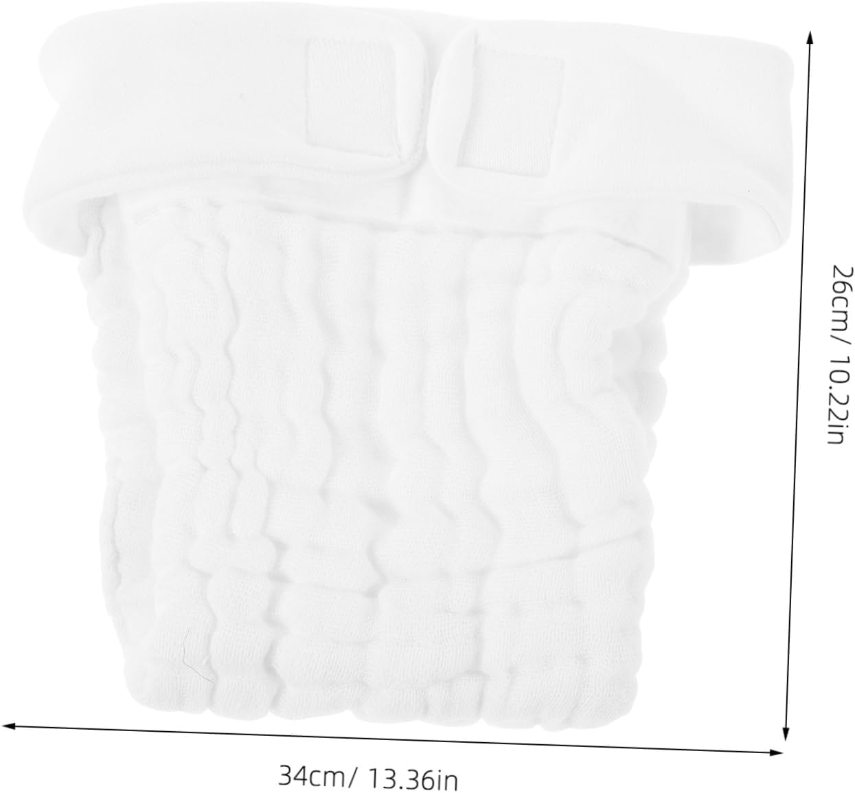 3Pcs Washable Cotton Diapers for Newborns Reusable Cloth Diaper Pants Inserts for Boys and Girls image number 3