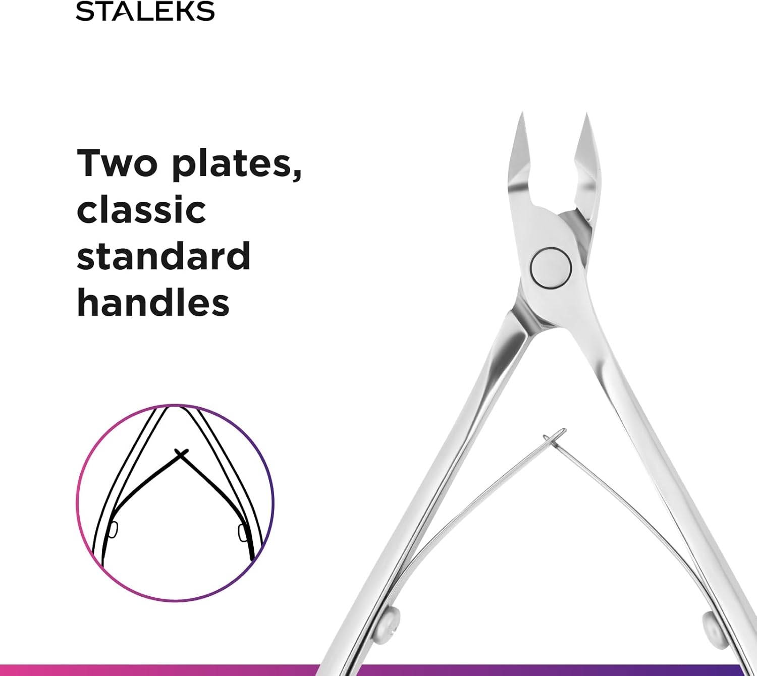 Staleks Pro Expert 90 Full Jaw 7 Mm Blade Professional Cuticle Nippers - Pack of 1 - Model NE-90-7 image number 5