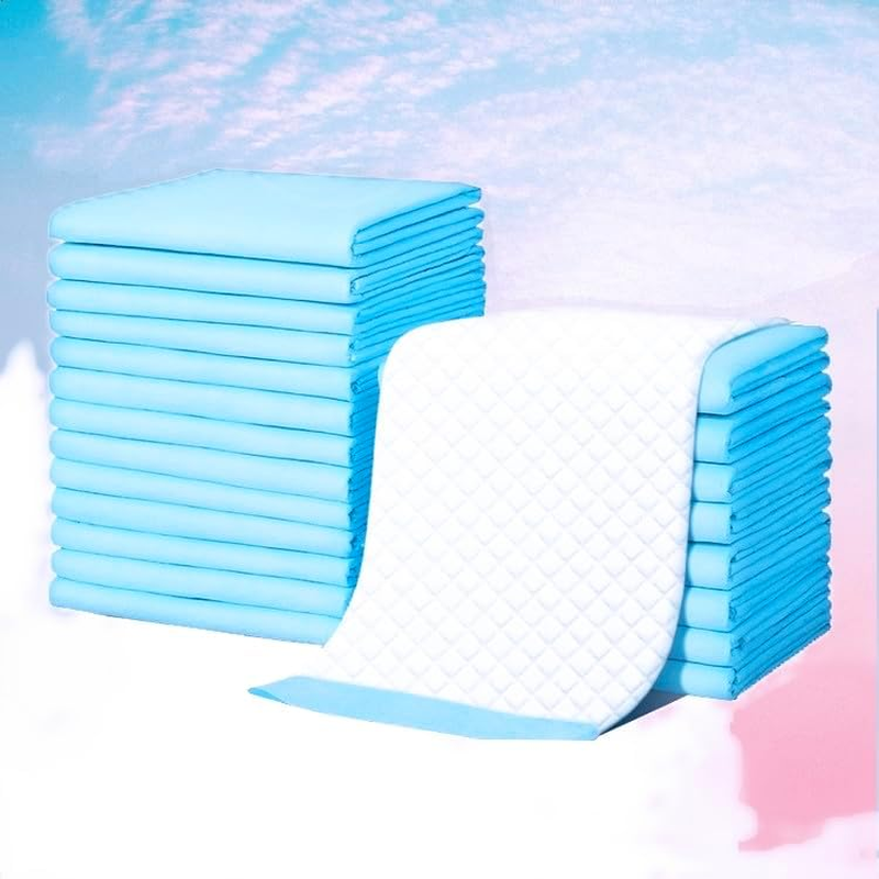 Basics Dog and Puppy Pee Pads with Leak-Proof Quick-Dry Design for Potty Training, Standard Absorbency, Regular Size, 23.6X 23.6 Inches, 40 Pcs, Blue & White image number 5