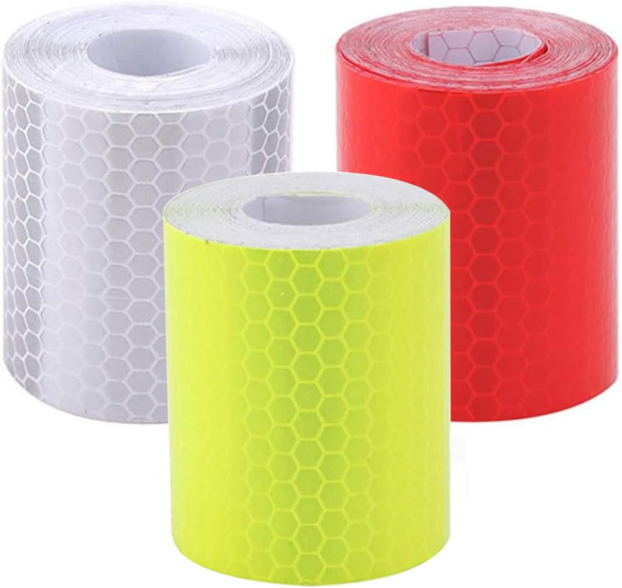 Haobase 5Cm&times;3M Car Reflective Sticker Warning Safety Car Decoration Reflector Protective Strip Film Tape (Red) - Red image number 2