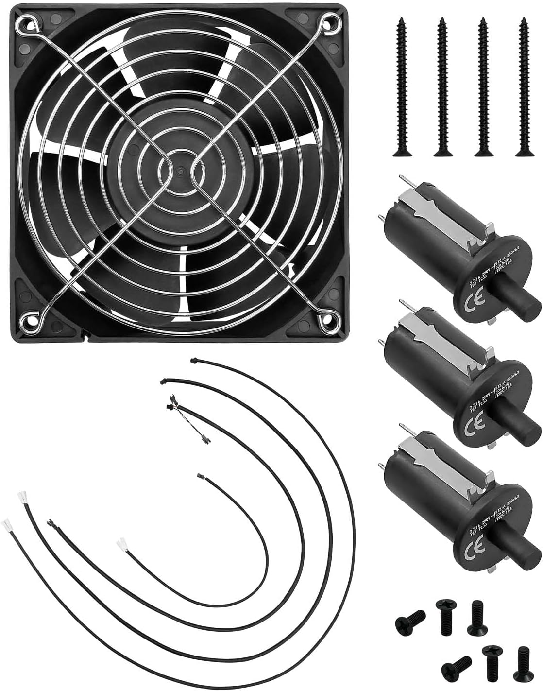 Fan and Lid/Door Switch Fit for Masterbuilt Gravity Series 560 800 1050 Digital Charcoal Grill and Smoker Combo Replace 9904190041, 9904190045 image number 3