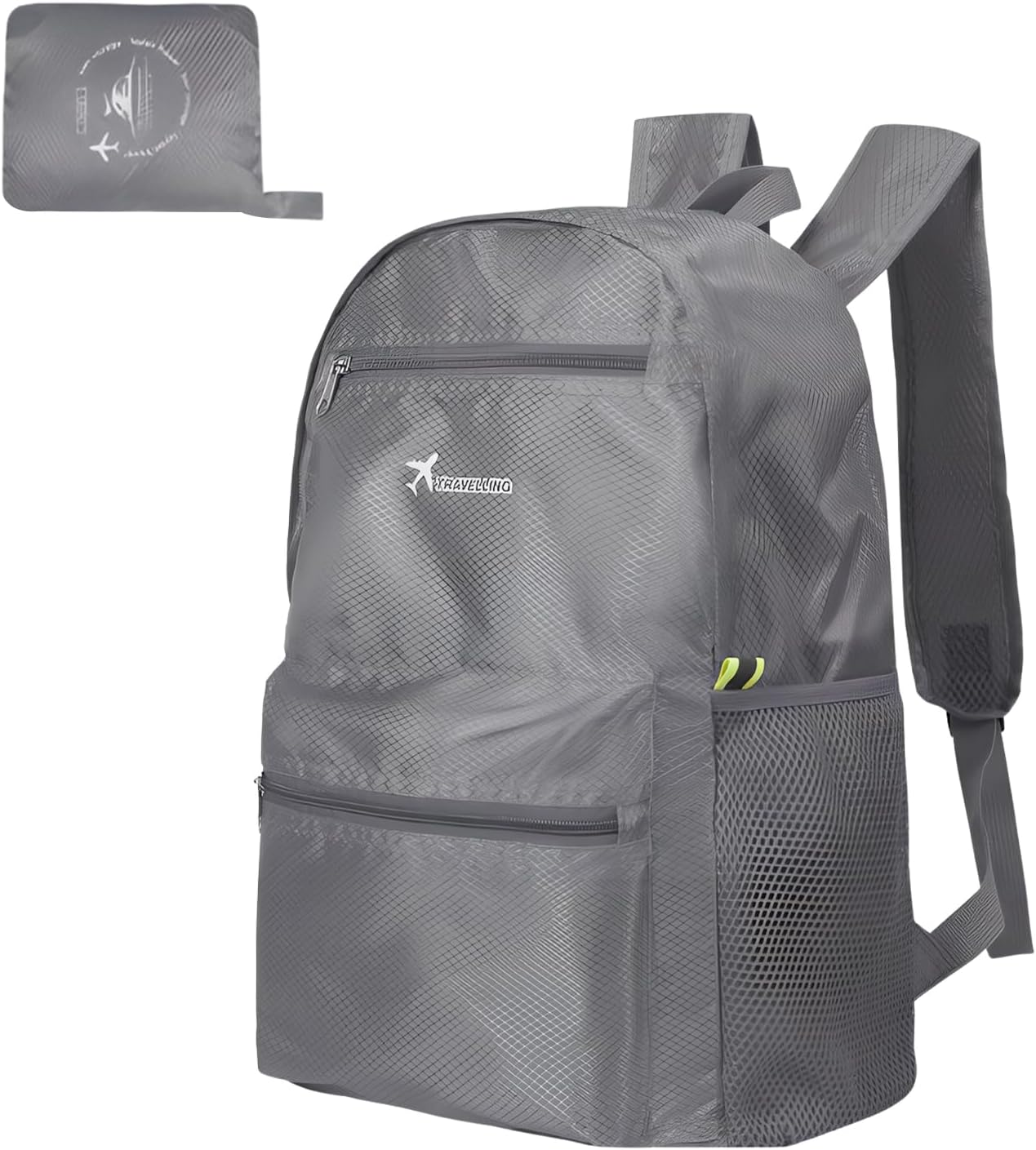 Foldable Hiking Backpack, Foldable Backpack, Ultra Lightweight Rucksack, Unisex Packable Backpack for Men Women, Waterproof Travel Daypack for Outdoor Sport Biking Hiking Climbing image number 3