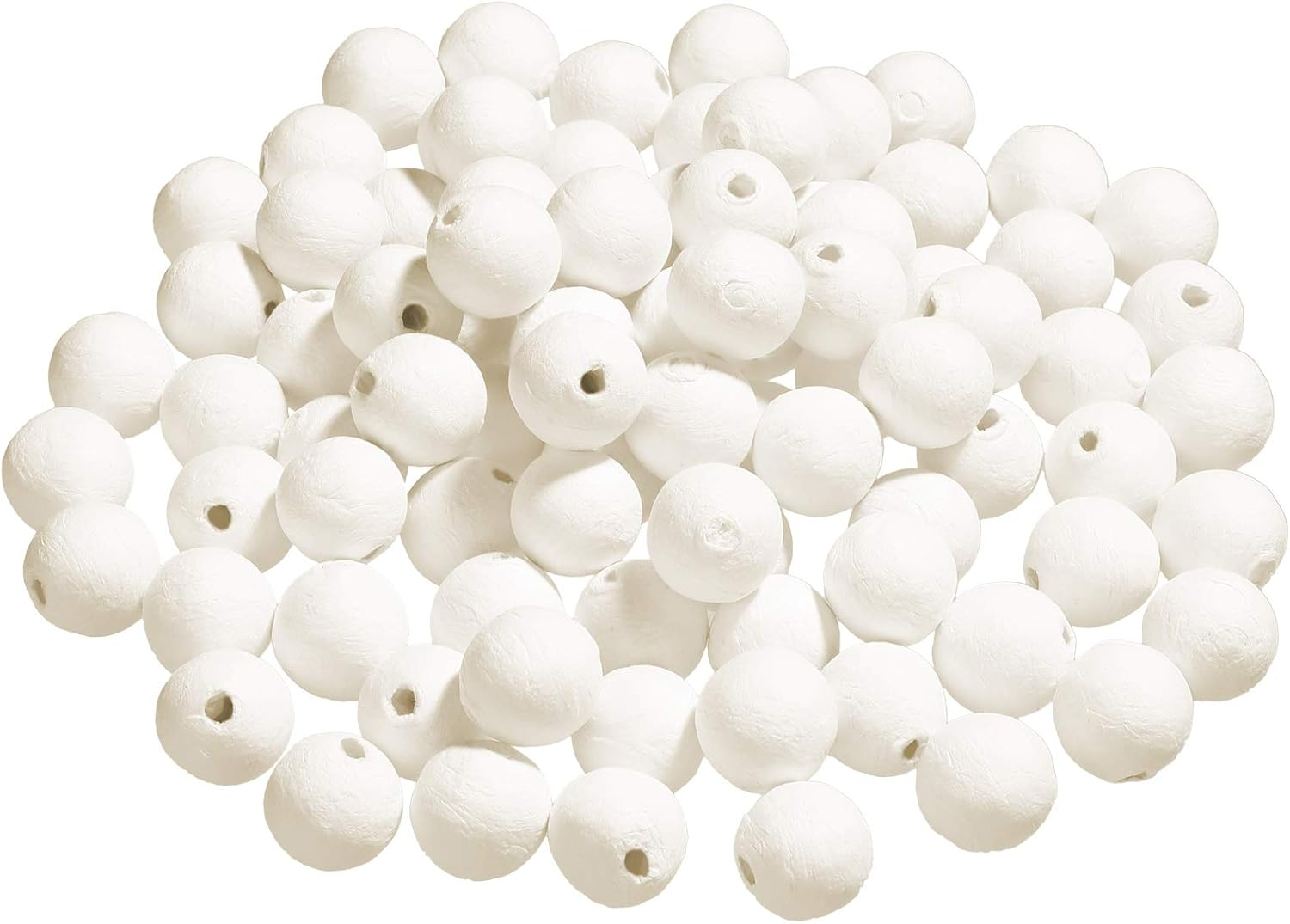 100 Pieces Cotton Spun Paper Balls 15 Mm White Natural Spun Cotton Paper Balls Coloring for Making Flowers DIY Crafts Decorations image number 2