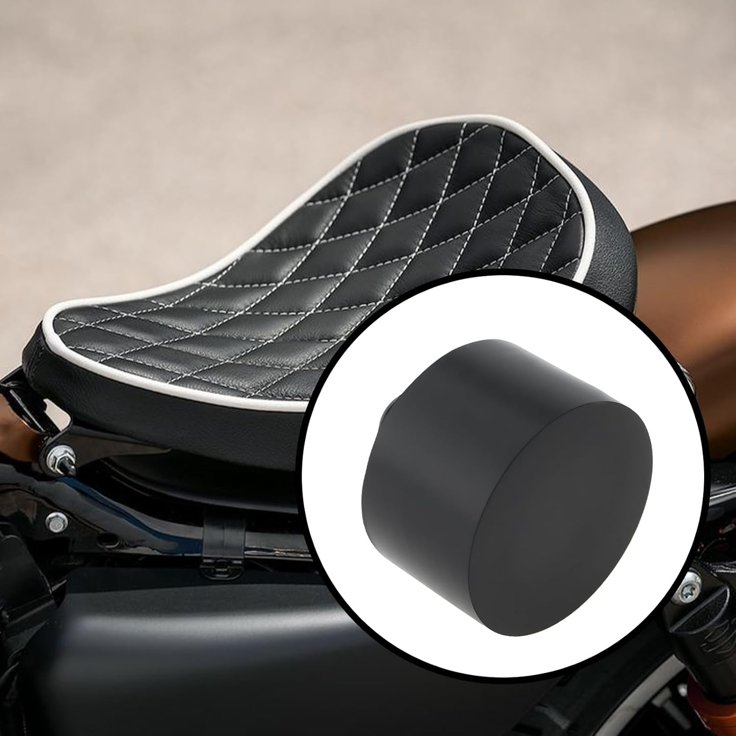 4Pcs 8Mm Motorcycle Seat Bump Stoper Rubber Buffer 25X15Mm Compatible with Honda