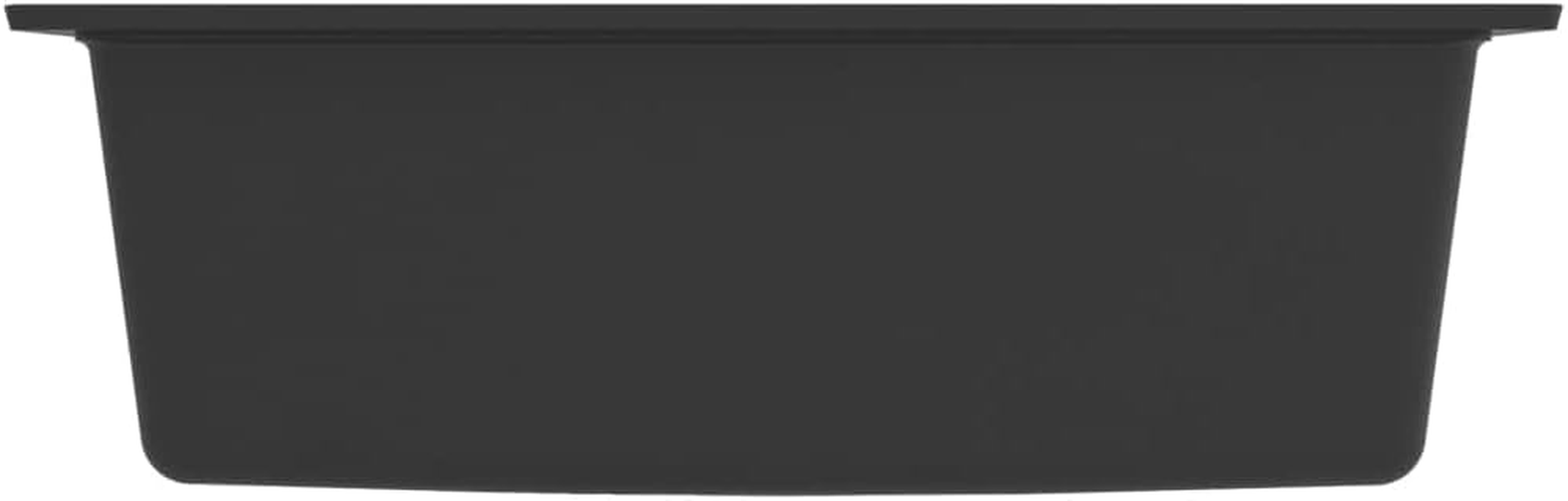 'Vidaxl Granite Kitchen Sink - Extra-Deep, Single Basin, Scratch & Impact Resistant with Basket Strainer, Suitable for Top or under Mounting - Black - White image number 6