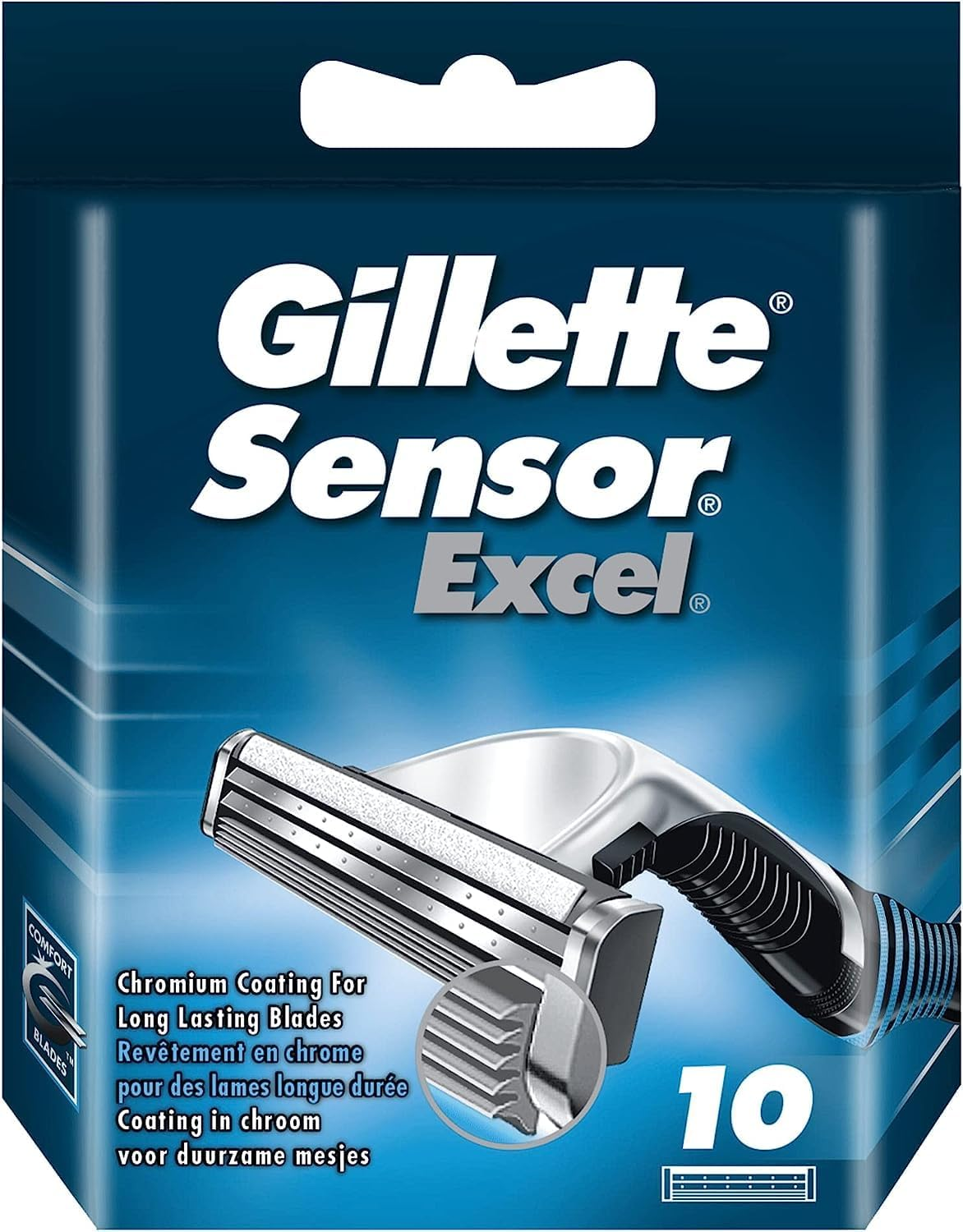 Gillette Sensor Excel Razor Blades for Men, Pack of 10 Refill Blades image number 1
