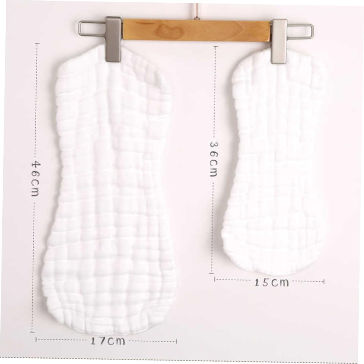 Pure Cotton Nappies Baby Diaper for Boys and Girls Reusable Absorbent Muslin Diaper Nursing Cushion Size L 46X17Cm Suitable for Newborns 0-2 Years 5Pcs image number 1